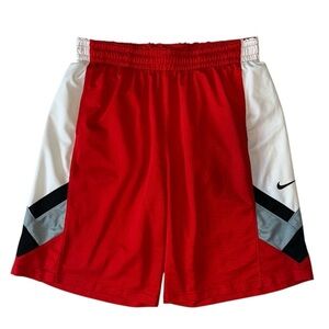 NIKE Dri-Fit Basketball Athletic Gym Shorts Red White Black Gray Mens Size XL